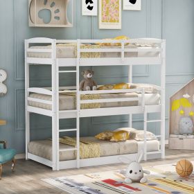 Twin over Twin over Twin Triple Bunk Bed