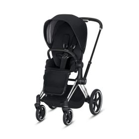 CYBEX Priam 3-in-1 Travel System Chrome with Black Details Baby Stroller â€“ Premium Black