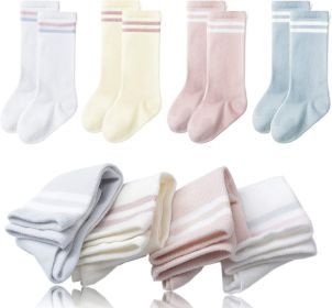Knee High Cotton Socks for Newborn Baby - Infant Girls and Boys Gifts Pack