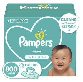Pampers Baby Wipes;  Fragrance Free;  80 Count