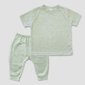 Luxe Baby Jogger Pants and Short Sleeve T (Option: Shirt Sets Sage Heather 612M)
