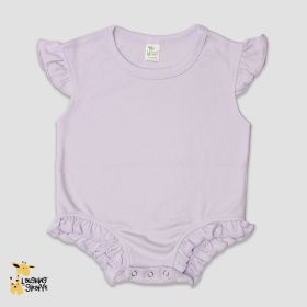 Flutter Sleeve Bubble Rompers (Option: Lilac  PolyesterCotton Blend 1218M)
