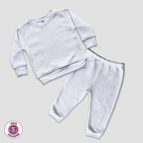 Toddler Fleece Jogger Pants and Sweatshirt Set (Option: 100% Polyester White 2T)