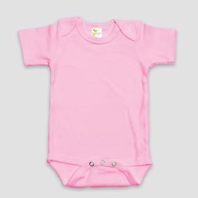 Baby Short Sleeve One (Option: Piece Onesies – Premium 100% Cotton Pink 1218M)
