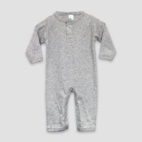 Luxe Baby One (Option: Piece Henley Pajamas – Polyester Cotton Blend Heather Gray 612M)