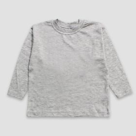 Youth Long Sleeve T (Option: Shirts  65% Polyester 35% Cotton Blend Heather Gray L)