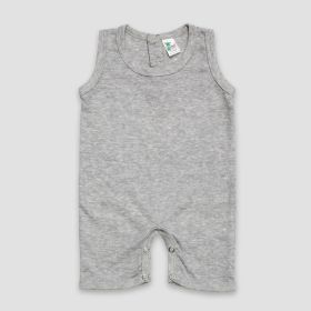 Baby Sleeveless Romper – Heather Gray (Option: PolyesterCotton Blend 1218M)