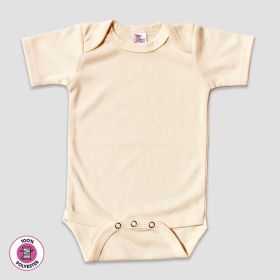 Baby Short Sleeve One (Option: Piece Onesies  100% Polyester Natural 612M)