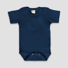 Baby Short Sleeve One (Option: Piece Onesies – Premium 100% Cotton Navy 03M)