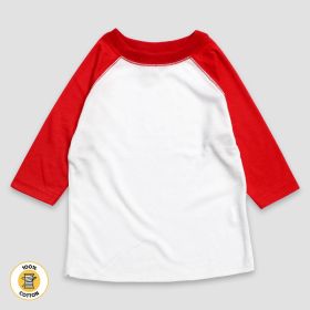 Youth Raglan T (Option: Shirts – Premium 100% Cotton White/Red S)