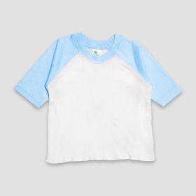 Baby Raglan T (Option: Shirts – Polyester Cotton Blend White/Blue 612M)