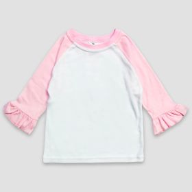 Toddler Girls' Ruffle Raglan T (Option: Shirts – Polyester Cotton Blend 2T)