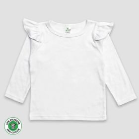 Youth Girls Long Sleeve Flutter T (Option: Shirt – Polyester Cotton Blend XS)
