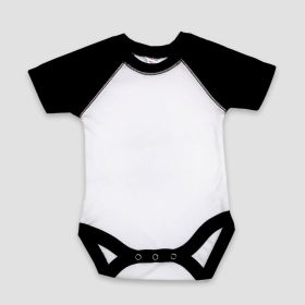 Baby One (Option: Piece Onesies Short Sleeve Raglan – White/Black  100% Polyester 1218M)