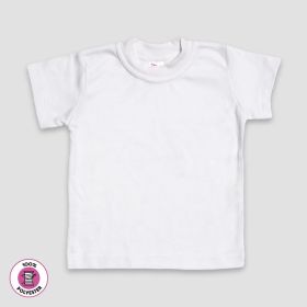 Baby Short Sleeve T (Option: Shirts  100% Polyester White 1218M)