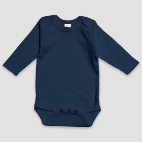 Baby Long Sleeve One (Option: Piece Onesies – Premium 100% Cotton Navy 612M)