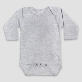 Luxe Baby Long Sleeve One (Option: Piece Onesies – Polyester Cotton Blend Heather Gray 36M)