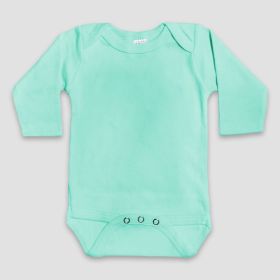Baby Long Sleeve One (Option: Piece Onesies – Polyester Cotton Blend Mint 36M)