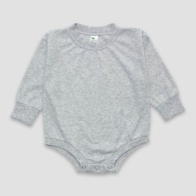 Baby Bubble Romper (Option: Polyester Cotton Blend Heather Gray 2T)