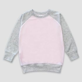 Toddler Raglan Pullover T (Option: Shirts – Polyester Cotton Blend Pink/Heather Gray 3T)