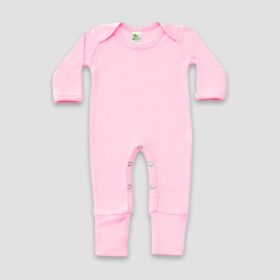 Baby One (Option: Piece Pajamas With Fold Over Mittens & Footies – Polyester Cotton Blend Pink 03M)