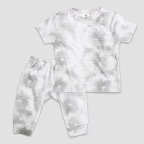 Baby Jogger Pants and Short Sleeve T (Option: Shirt Sets  Pigment Dyed  PolyesterCotton Blend Smoke 612M)