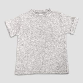 Luxe Rolled Short Sleeve Youth T (Option: Shirts  PolyesterCotton Blend Heather Gray XS)