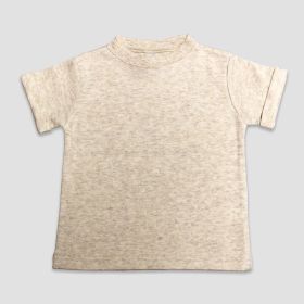 Luxe Rolled Short Sleeve Youth T (Option: Shirts  PolyesterCotton Blend Oatmeal XS)