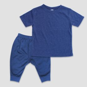 Luxe Baby Jogger Pants and Short Sleeve T (Option: Shirt Sets Denim Heather 1218M)