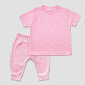 Luxe Baby Jogger Pants and Short Sleeve T (Option: Shirt Sets Cotton Candy Pink 612M)