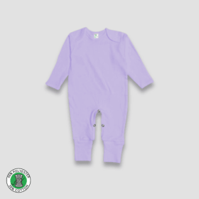 Baby One (Option: Piece Pajamas With Fold Over Mittens & Footies – Polyester Cotton Blend Lilac Newborn)