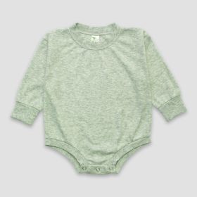 Baby Bubble Romper (Option: Polyester Cotton Blend Sage Heather 0)