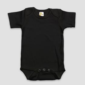 Baby Short Sleeve One (Option: Piece Onesies – Premium 100% Cotton Black 1824M)
