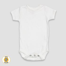 Baby One (Option: Piece Onesies Short Sleeve Crew Neck  White  Premium 100% Cotton 1218M)