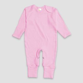 Baby One (Option: Piece Footed Pajamas With Fold Over Mittens & Fold Over Footies – Premium 100% Cotton Pink Newborn)