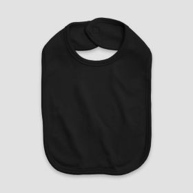 Baby Bibs with Velcro Closure (Option: 2 Ply  Premium 100% Cotton Black)