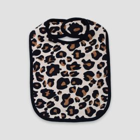 Baby Bibs with Velcro Closure (Option: 2 Ply  Premium 100% Cotton Tan Leopard)