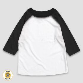 Youth Raglan T (Option: Shirts – Premium 100% Cotton White/Black M)