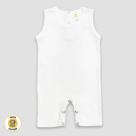 Baby Sleeveless Romper (Option: Premium 100% Cotton White 3)