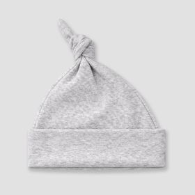 Luxe Baby Knotted Beanie Hats (Option: Polyester Cotton Blend Heather Gray 0)