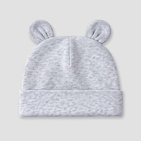 Luxe Baby Bear Ears Beanie Hat (Option: Polyester Cotton Blend Heather Gray)