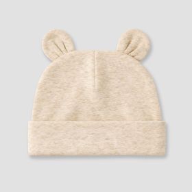Luxe Baby Bear Ears Beanie Hat (Option: Polyester Cotton Blend Oatmeal)