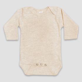 Luxe Baby Long Sleeve One (Option: Piece Onesies – Polyester Cotton Blend Oatmeal 1218M)