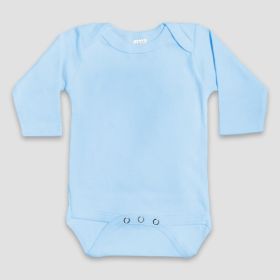 Baby Long Sleeve One (Option: Piece Onesies – Polyester Cotton Blend Blue 612M)