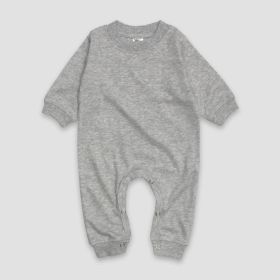 Baby One (Option: Piece Sleep N Plays – 65% Polyester 35% Cotton Blend Heather Gray 1218M)