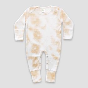 Baby One (Option: Piece Footed Pajamas With Fold Over Mittens & Footies – Latte – Polyester Cotton Blend Newborn)