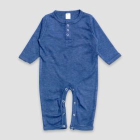 Luxe Baby One (Option: Piece Henley Pajamas – Polyester Cotton Blend Denim Heather 612M)