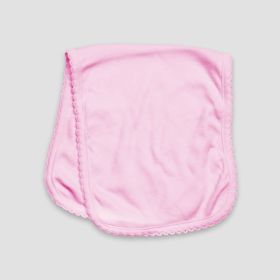 Baby Scallop Burp Cloth – 2 (Option: Ply – Polyester Cotton Blend Pink)