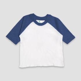 Baby Raglan T (Option: Shirts – Polyester Cotton Blend White/Denim Heather 1218M)