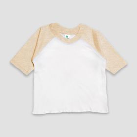 Baby Raglan T (Option: Shirts – Polyester Cotton Blend White/Oatmeal 1218M)